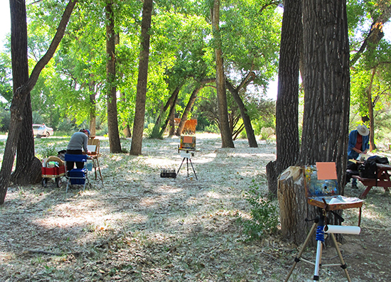 Photo of workshop class at the Abiquiu Inn